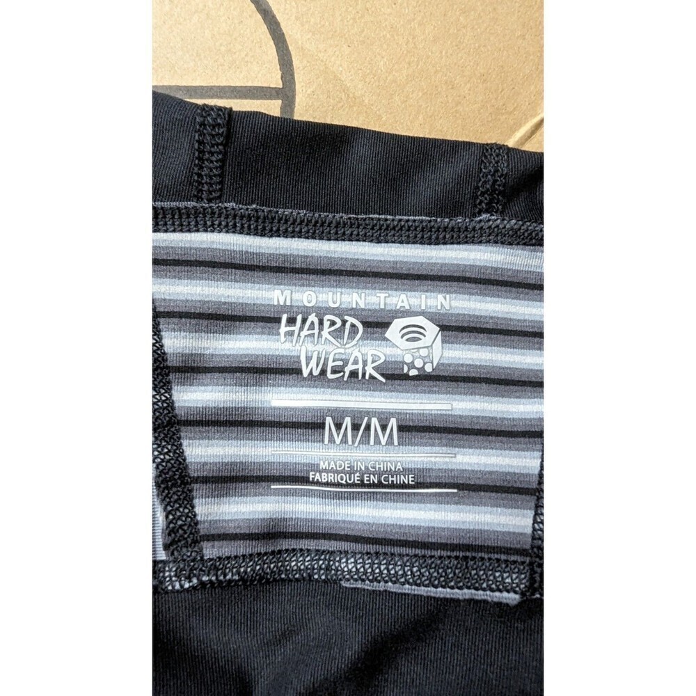 Mountain Hardwear Wick Q Athletic Hoodie Striped Sleeve Half Zip Popover Medium - Picture 6 of 9